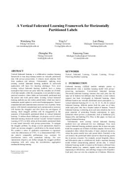 A Vertical Federated Learning Framework for Horizontally Partitioned
  Labels