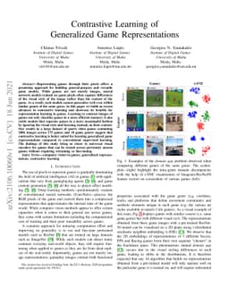 Contrastive Learning of Generalized Game Representations