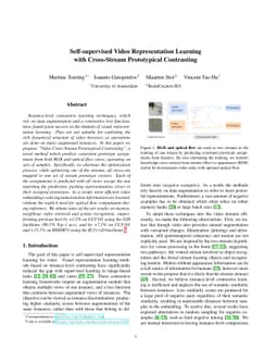 Self-supervised Video Representation Learning with Cross-Stream
  Prototypical Contrasting