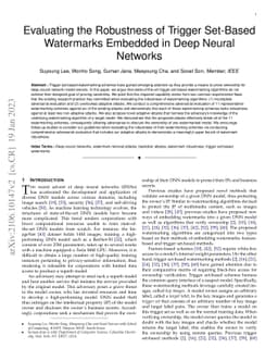 Evaluating the Robustness of Trigger Set-Based Watermarks Embedded in
  Deep Neural Networks