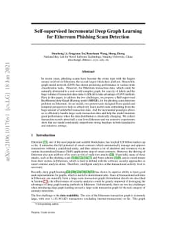 Self-supervised Incremental Deep Graph Learning for Ethereum Phishing
  Scam Detection