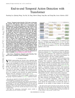 End-to-end Temporal Action Detection with Transformer