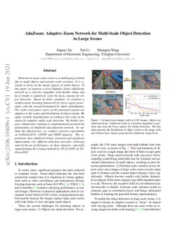 AdaZoom: Adaptive Zoom Network for Multi-Scale Object Detection in Large
  Scenes