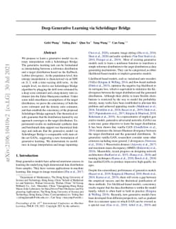 Deep Generative Learning via Schrödinger Bridge