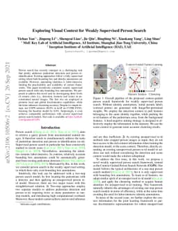 Exploring Visual Context for Weakly Supervised Person Search