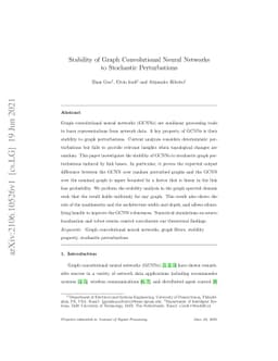 Stability of Graph Convolutional Neural Networks to Stochastic
  Perturbations