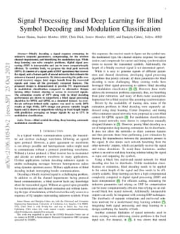 Signal Processing Based Deep Learning for Blind Symbol Decoding and
  Modulation Classification