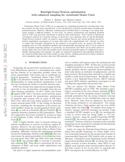 Rayleigh-Gauss-Newton optimization with enhanced sampling for
  variational Monte Carlo