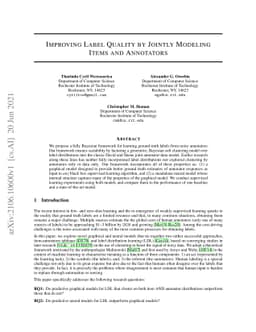 Improving Label Quality by Jointly Modeling Items and Annotators