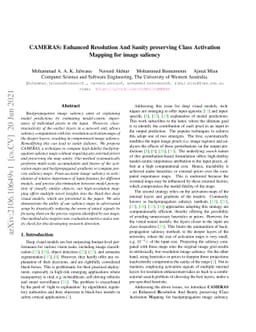 CAMERAS: Enhanced Resolution And Sanity preserving Class Activation
  Mapping for image saliency