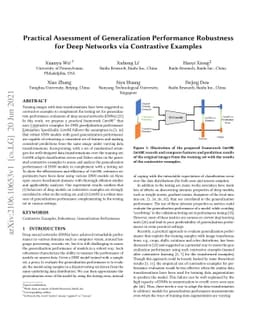 Practical Assessment of Generalization Performance Robustness for Deep
  Networks via Contrastive Examples