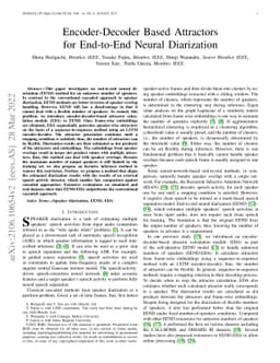 Encoder-Decoder Based Attractors for End-to-End Neural Diarization