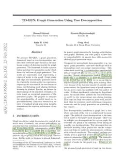 TD-GEN: Graph Generation With Tree Decomposition