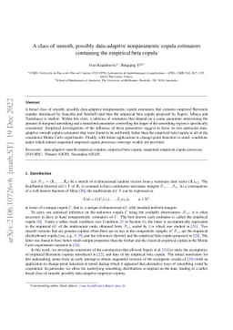 A class of smooth, possibly data-adaptive nonparametric copula
  estimators containing the empirical beta copula
