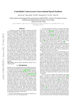 Controllable Context-aware Conversational Speech Synthesis