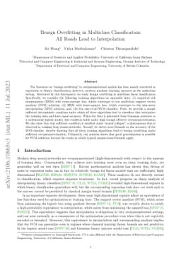 Benign Overfitting in Multiclass Classification: All Roads Lead to
  Interpolation