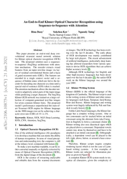 An End-to-End Khmer Optical Character Recognition using
  Sequence-to-Sequence with Attention
