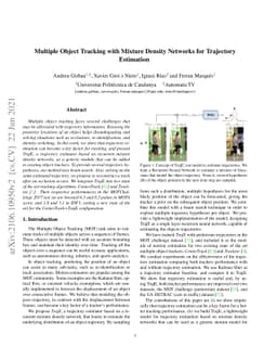 Multiple Object Tracking with Mixture Density Networks for Trajectory
  Estimation