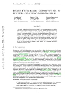 Spliced Binned-Pareto Distribution for Robust Modeling of Heavy-tailed
  Time Series