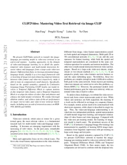 CLIP2Video: Mastering Video-Text Retrieval via Image CLIP