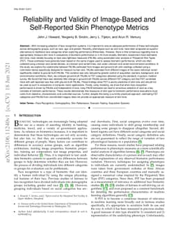 Reliability and Validity of Image-Based and Self-Reported Skin Phenotype
  Metrics