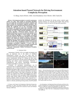 Attention-based Neural Network for Driving Environment Complexity
  Perception