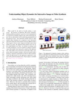 Understanding Object Dynamics for Interactive Image-to-Video Synthesis