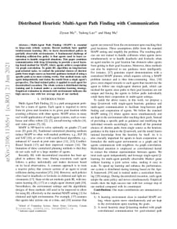 Distributed Heuristic Multi-Agent Path Finding with Communication