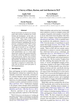 A Survey of Race, Racism, and Anti-Racism in NLP
