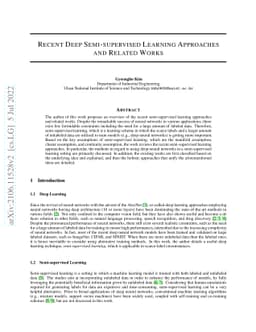 Recent Deep Semi-supervised Learning Approaches and Related Works