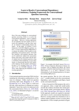 Learn to Resolve Conversational Dependency: A Consistency Training
  Framework for Conversational Question Answering