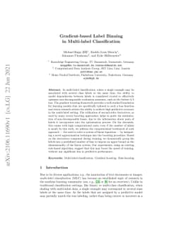Gradient-based Label Binning in Multi-label Classification