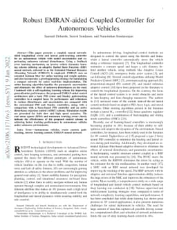 Robust EMRAN-aided Coupled Controller for Autonomous Vehicles