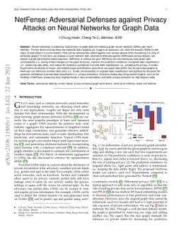 NetFense: Adversarial Defenses against Privacy Attacks on Neural
  Networks for Graph Data