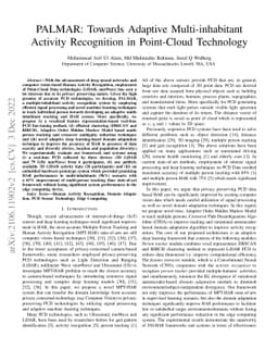 PALMAR: Towards Adaptive Multi-inhabitant Activity Recognition in
  Point-Cloud Technology