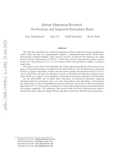 Robust Regression Revisited: Acceleration and Improved Estimation Rates