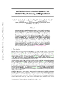 Prototypical Cross-Attention Networks for Multiple Object Tracking and
  Segmentation