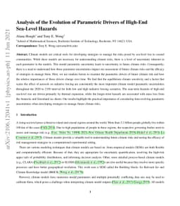 Analysis of the Evolution of Parametric Drivers of High-End Sea-Level
  Hazards