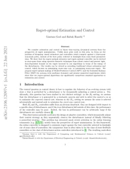 Regret-optimal Estimation and Control