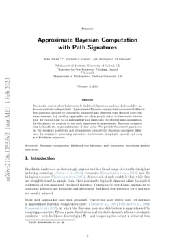Approximate Bayesian Computation with Path Signatures