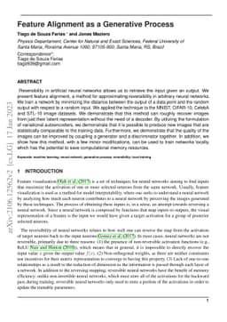 Feature Alignment as a Generative Process