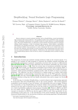 DeepStochLog: Neural Stochastic Logic Programming