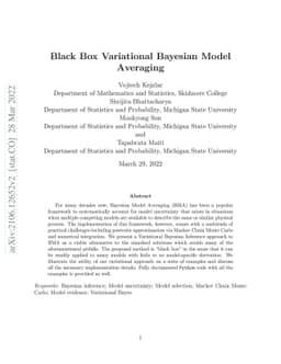 Black Box Variational Bayesian Model Averaging