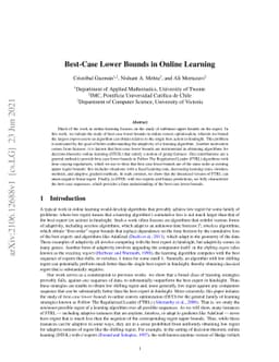 Best-Case Lower Bounds in Online Learning