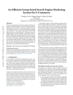 An Efficient Group-based Search Engine Marketing System for E-Commerce