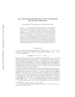 All unconstrained strongly convex problems are weakly simplicial