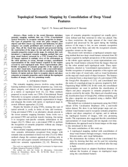 Topological Semantic Mapping by Consolidation of Deep Visual Features