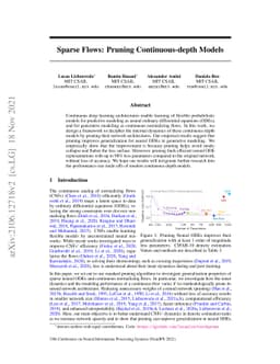 Sparse Flows: Pruning Continuous-depth Models