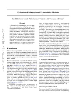Evaluation of Saliency-based Explainability Method
