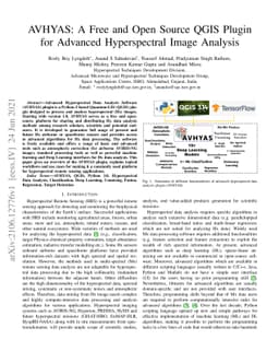 AVHYAS: A Free and Open Source QGIS Plugin for Advanced Hyperspectral
  Image Analysis